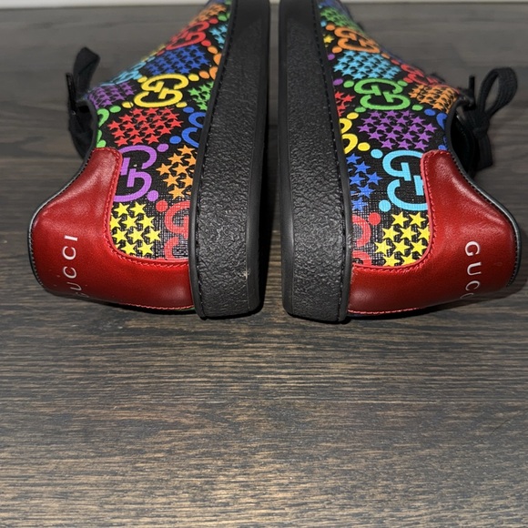 Gucci GG Supreme Psychedelic Sneakers-610086-Authentic-EUC - Picture 6 of 12